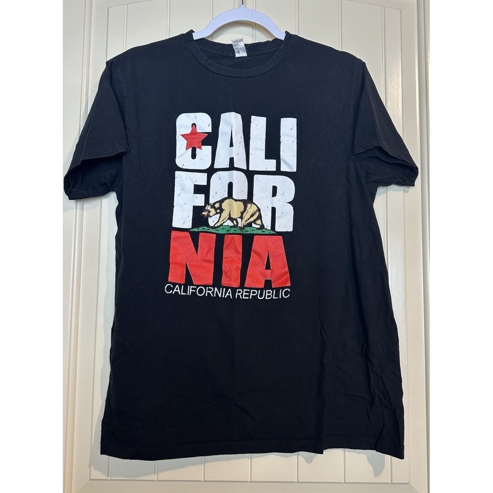 The Golden State California Republic Cali Bear Graphic T-shirt black sz large